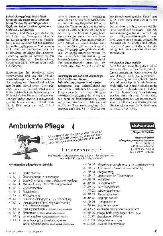 Vorschauseite 3: Höchstrichterliche Rechtsprechung zum Begriff der Pflegebedürftigkeit