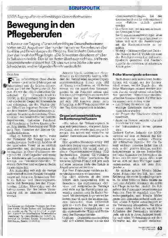 Vorschauseite 1: Bewegung in den Pflegeberufen