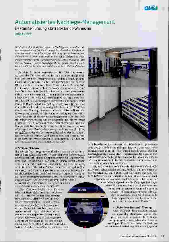 Vorschauseite 1: Automatisiertes Nachlege-Management