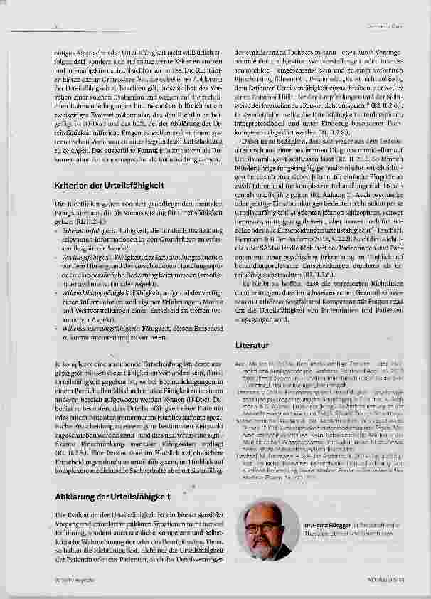 Vorschauseite 2: Zur Frage der Urteils (un)fähigkeit