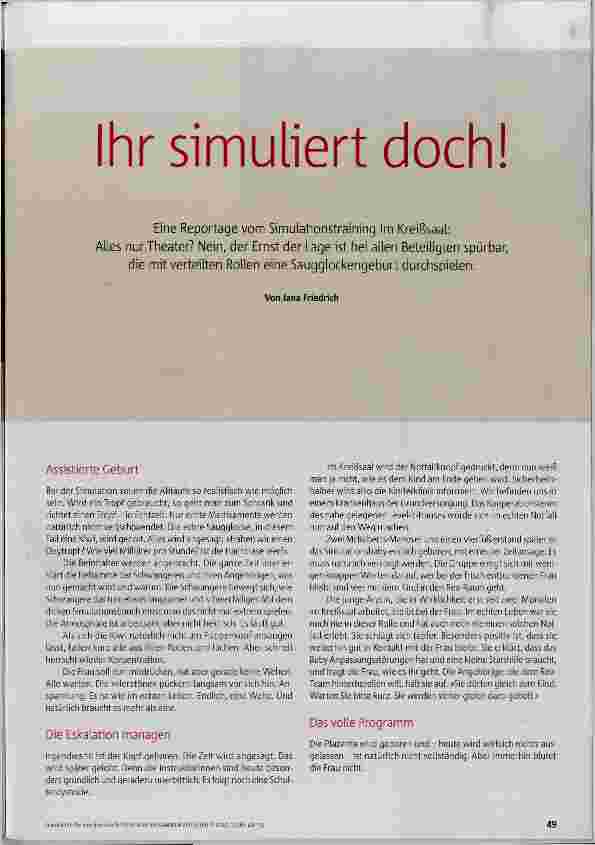 Vorschauseite 2: Ihr simuliert doch!