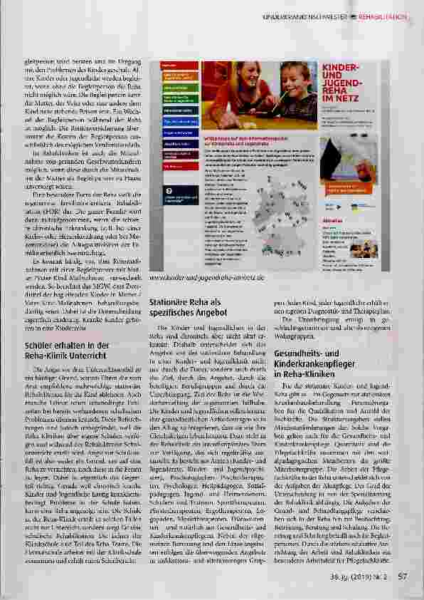 Vorschauseite 2: Die Rehabilitation von Kindern und Jugendlichen