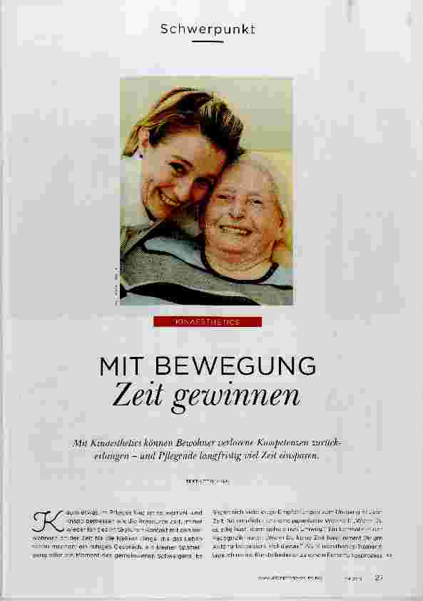 Vorschauseite 1: MIT BEWEGUNG Zeit gewinnen