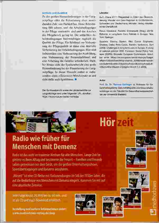 Vorschauseite 3: Langzeitpflege im europäischen Vergleich