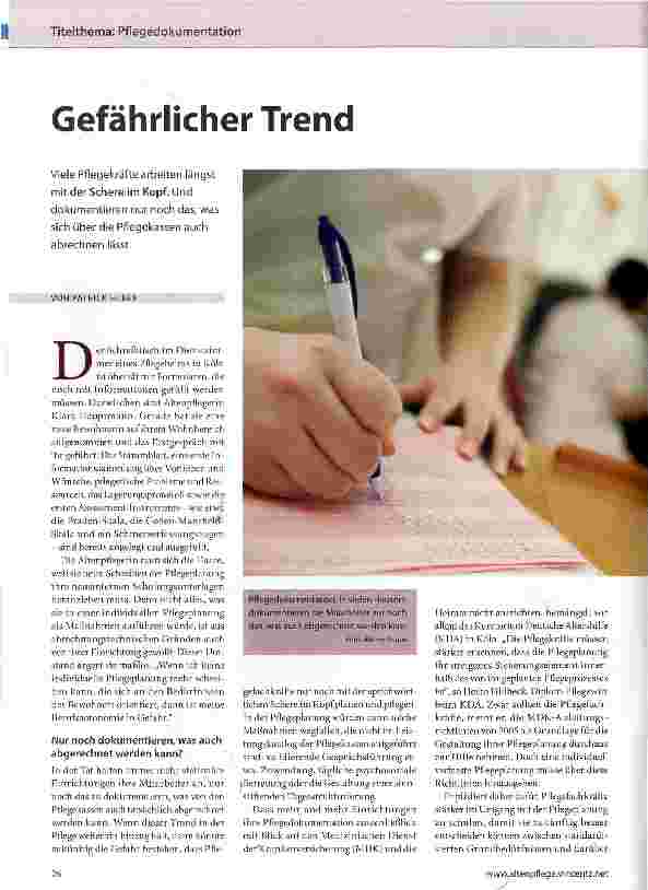 Vorschauseite 1: Gefährlicher Trend