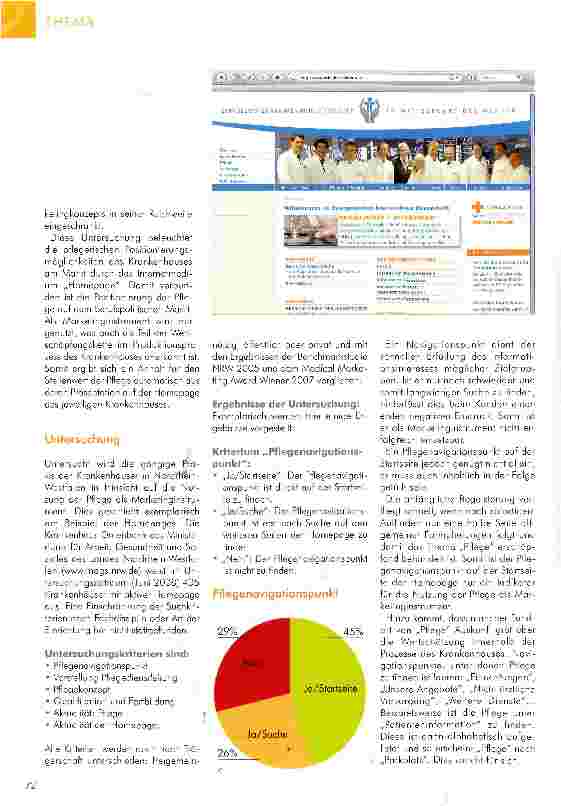 Vorschauseite 3: Die Nutzung der Pflege als Marketinginstrument an Krankenhäusern in Nordrhein-Westfalen untersucht am Beispiel der Homepage
