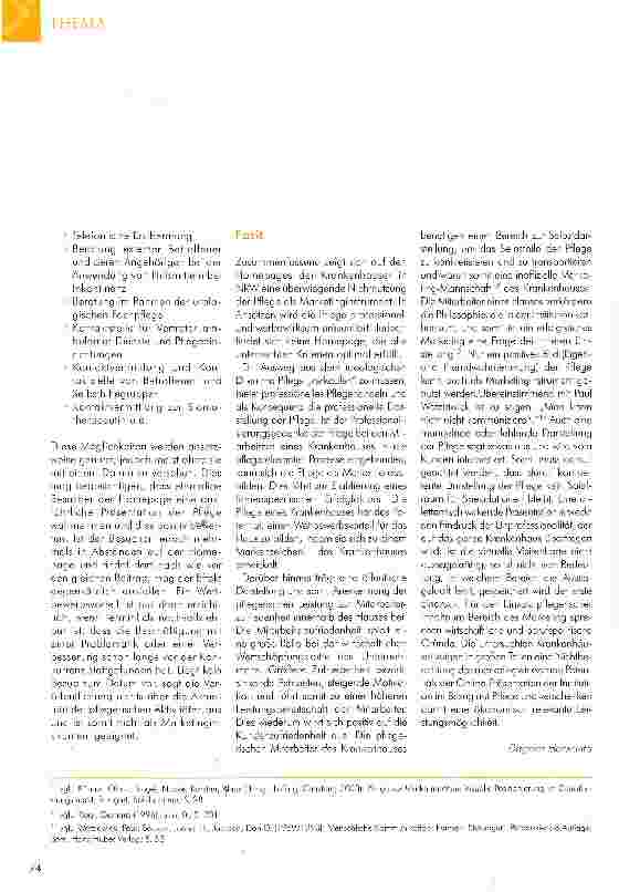 Vorschauseite 5: Die Nutzung der Pflege als Marketinginstrument an Krankenhäusern in Nordrhein-Westfalen untersucht am Beispiel der Homepage