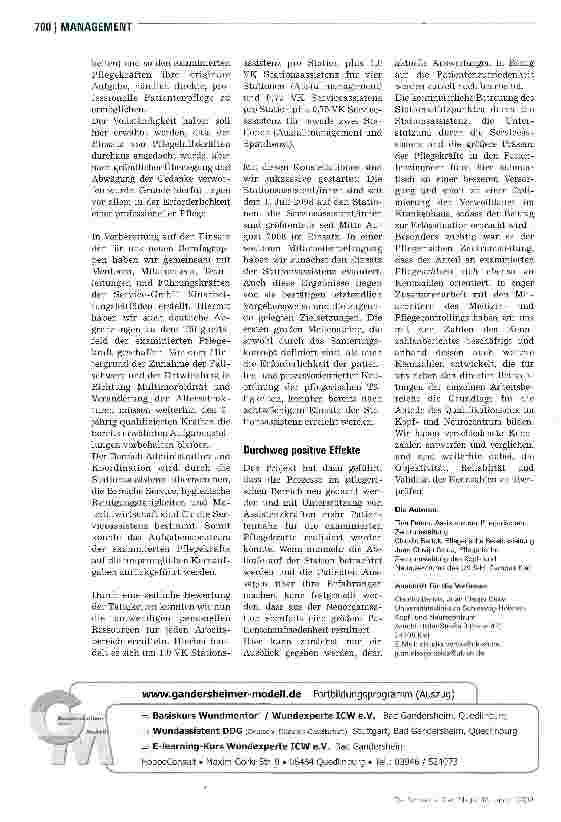 Vorschauseite 4: Prozessoptimierung schafft mehr Patientennähe