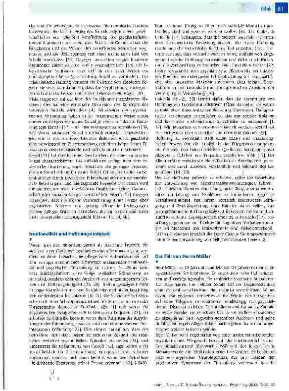 Vorschauseite 2: Ethische Überlegungen zur Verhütung von Suizid in der Psychiatrie