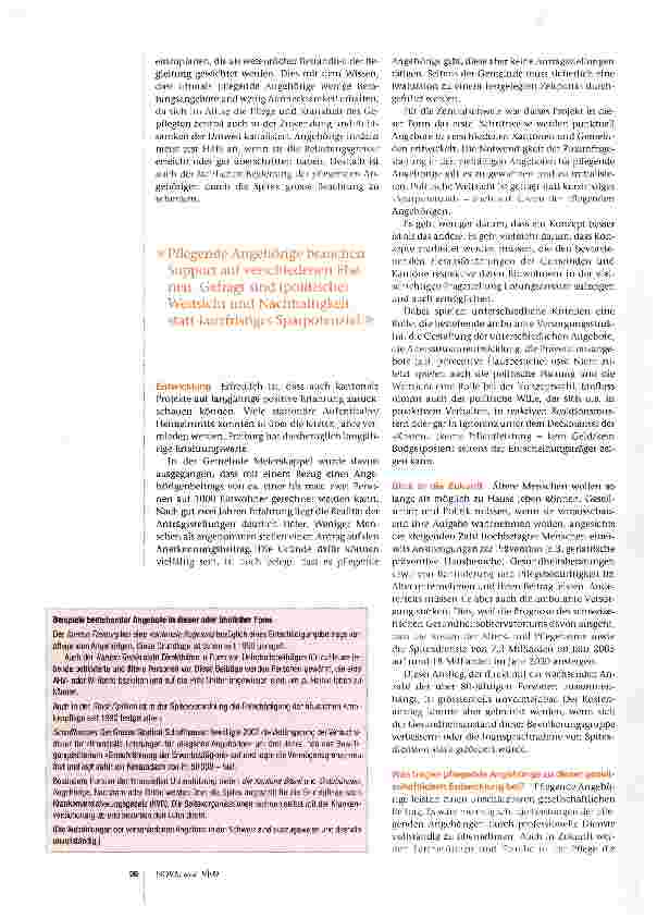 Vorschauseite 2: Pflegende Angehörige -eine öffentliche Privatsache?