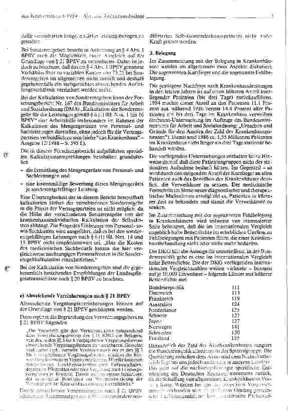 Vorschauseite 5: Hinweise der DKG zu den Budget-/Pflegesatzverhandlungen 1989/90