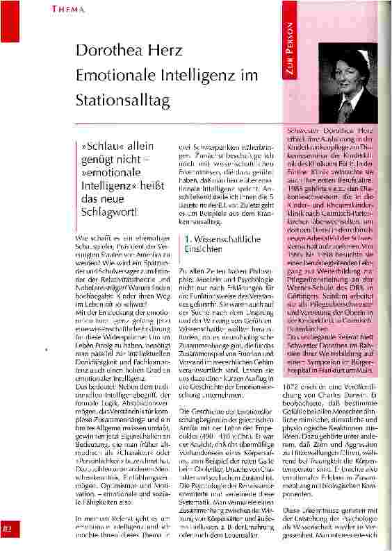 Vorschauseite 1: Emotionale Intelligenz im Stationsalltag