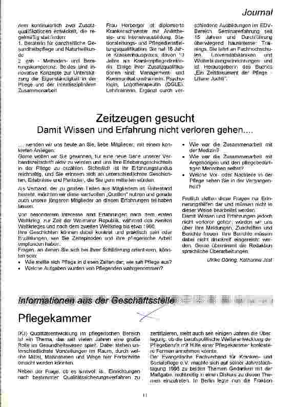 Vorschauseite 1: Pflegekammer