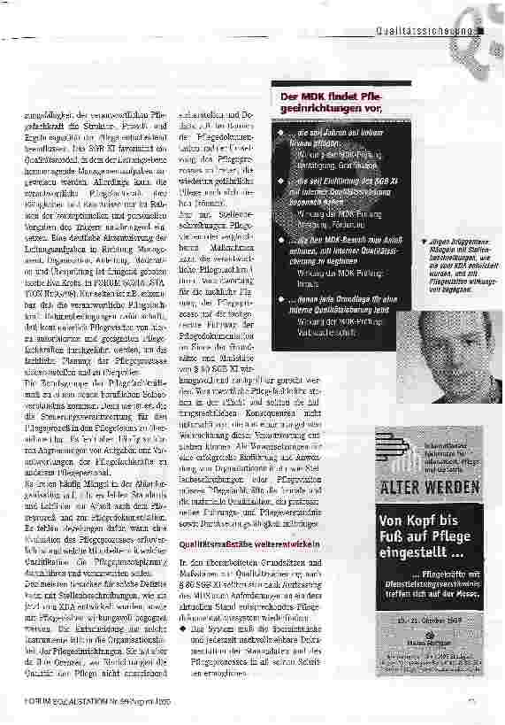 Vorschauseite 2: Steuern statt schlingern Erfahrungen und Anforderungen im Umgang mit der Pflegedokumentation