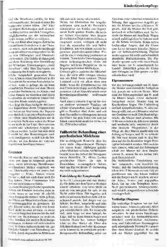 Vorschauseite 3: Über die Arbeit als Bezugsperson auf einer kinderpsychiatrischen Station