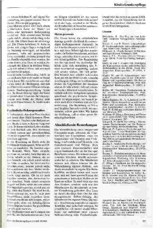 Vorschauseite 5: Über die Arbeit als Bezugsperson auf einer kinderpsychiatrischen Station