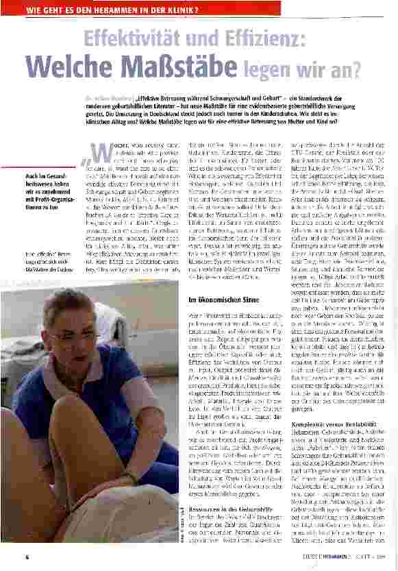Vorschauseite 1: Effektivität und Effizienz: Welche Maßstäbe legen wir an?