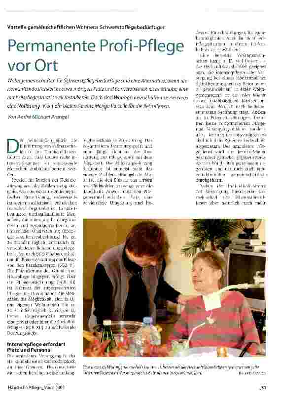 Vorschauseite 1: Permanente Profi-Pflege vor Ort