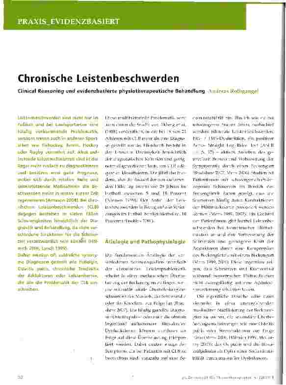 Vorschauseite 1: Chronische Leistenbeschwerden