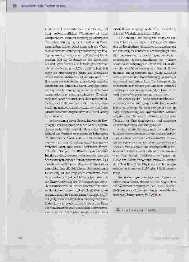 Vorschauseite 3: Änderungskündigung wegen sexueller Belästigung