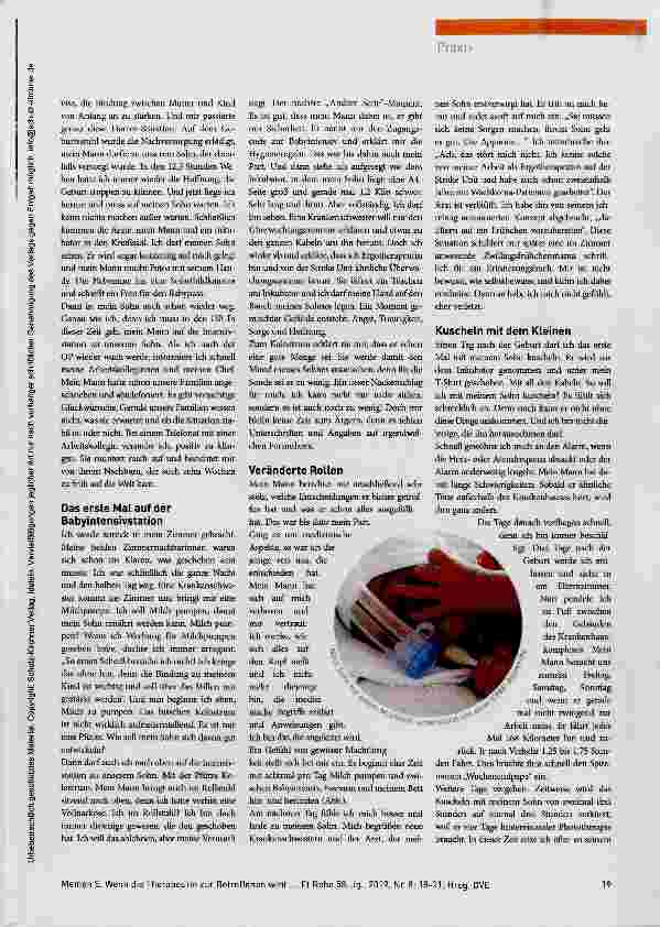Vorschauseite 2: Wenn die Therapeutin zur Betroffenen wird ...