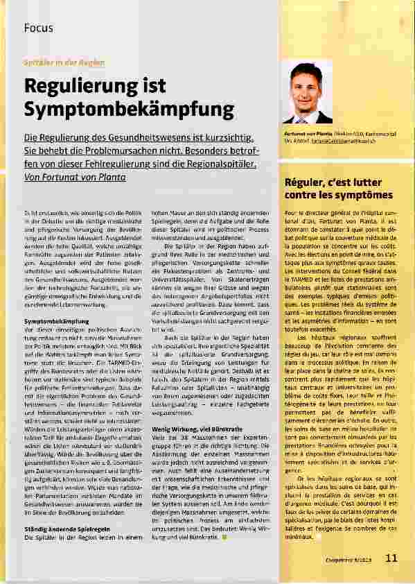 Vorschauseite 1: Regulierung ist Symptombekämpfung