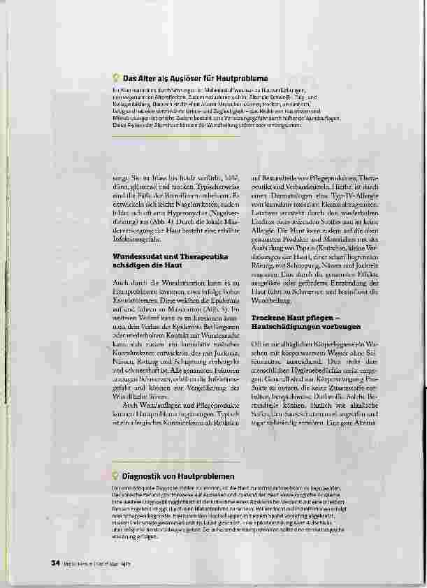 Vorschauseite 3: HAUTSCHUTZ UND -PFLEGE BEI MENSCHEN MIT CHRONISCHEN WUNDEN