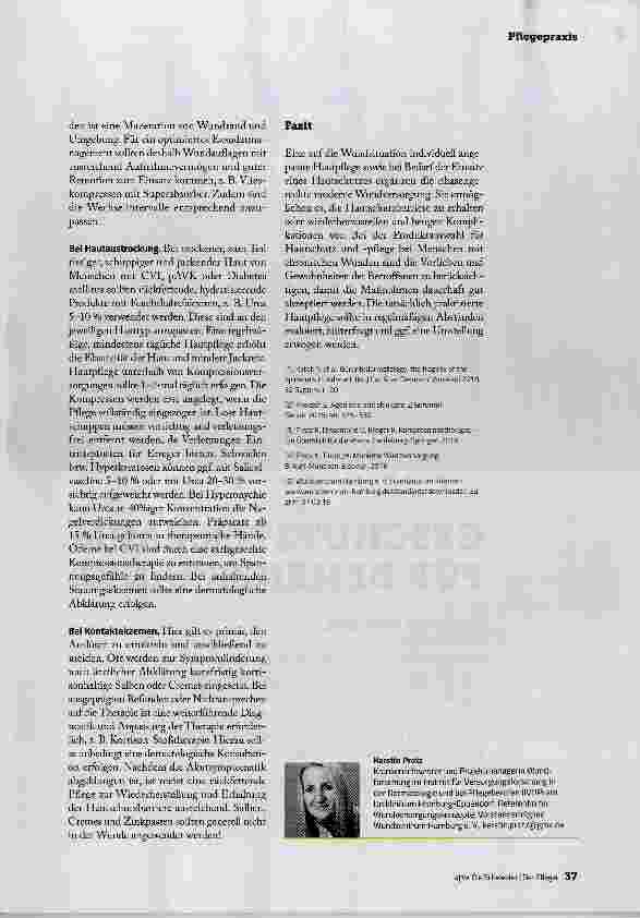 Vorschauseite 6: HAUTSCHUTZ UND -PFLEGE BEI MENSCHEN MIT CHRONISCHEN WUNDEN