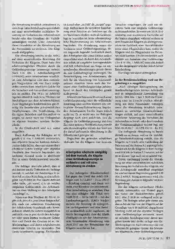Vorschauseite 2: Beschäftige sind nach dem Arbeitsschutzrecht immer dann zu einer Anzeige beim Arbeitgeber verpflichtet, wenn nach subjektiver Einschätzung von einer konkreten Gefährdungslage ausg…