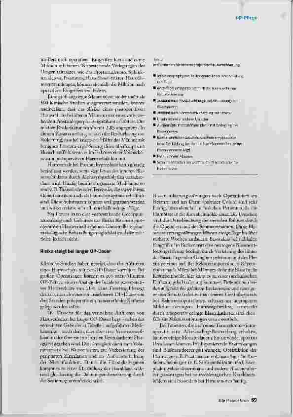 Vorschauseite 4: Postoperativer Harnverhalt Ursachen, Prävention, Therapie