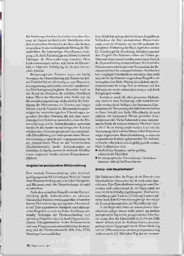 Vorschauseite 5: Postoperativer Harnverhalt Ursachen, Prävention, Therapie