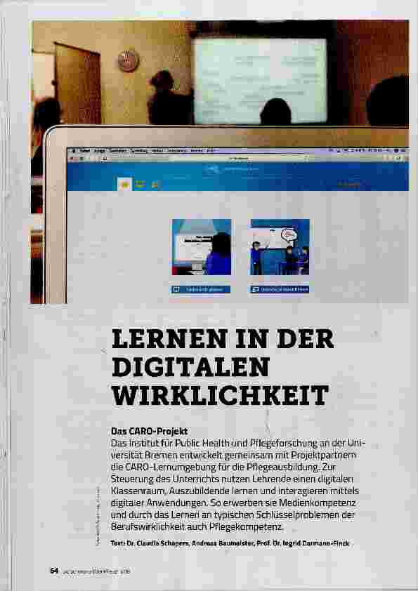 Vorschauseite 1: LERNEN IN DER DIGITALEN WIRKLICHKEIT