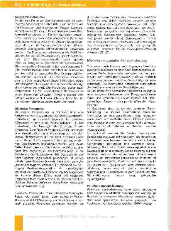Vorschauseite 4: Humane Schmerzmodelle - Chancen und Limitationen