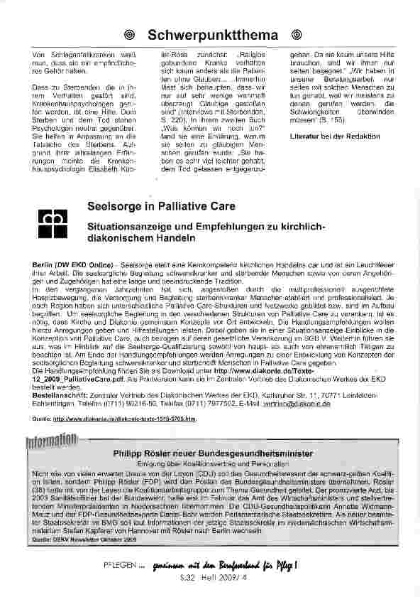 Vorschauseite 3: Glauben leben auch im nahenden Tod