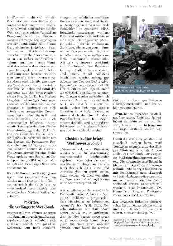Vorschauseite 2: Schwäbische Maßarbeit bestimmt die Medizintechnik