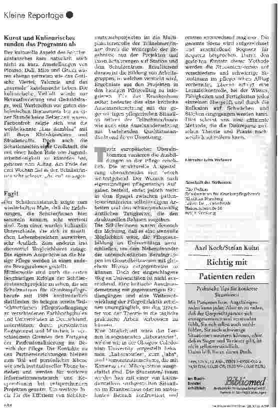 Vorschauseite 4: Bienvenidos à Barcelona Europäischer Vergleich der Pflegeausbildung und der Pflegepraxis in Spanien, Schottland und der Bundesrepublik Deutschland