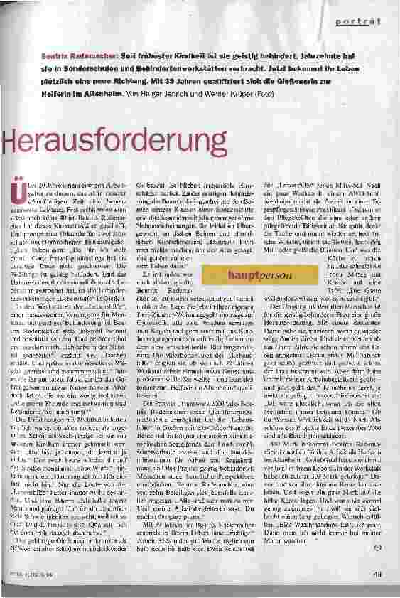 Vorschauseite 2: Eine große Herausforderung