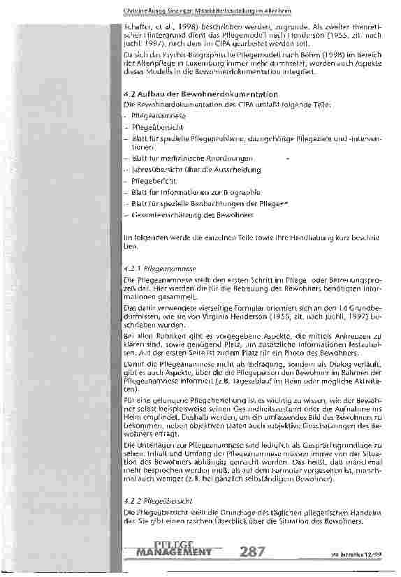 Vorschauseite 4: Bewohnerdokumentation