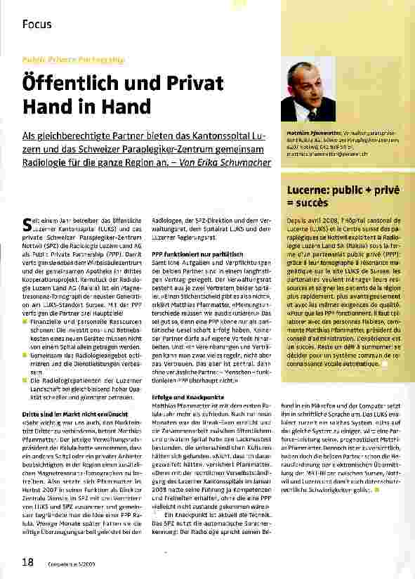 Vorschauseite 1: Öffentlich und Privat Hand in Hand