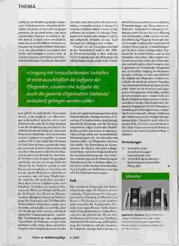 Vorschauseite 4: Verstehende Diagnostik als Hilfe im Umgang mit Verhaltensveränderungen von Menschen mit Demenz