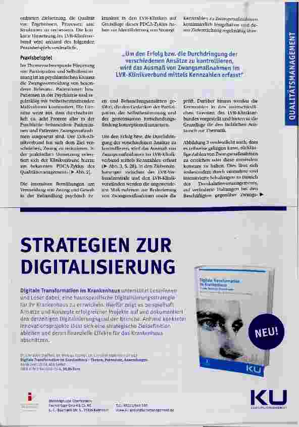 Vorschauseite 3: Neustrukturierung des Qualitäts und Risikomanagements