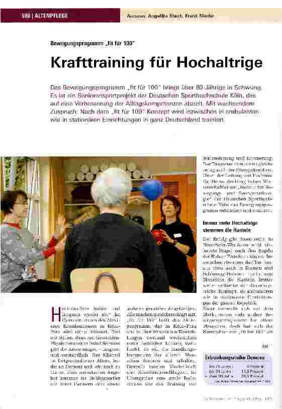 Vorschauseite 1: Krafttraining für Hochaltrige