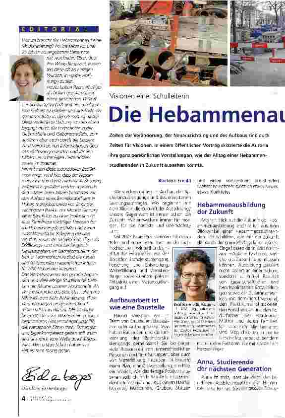 Vorschauseite 1: Die Hebammenausbildung im Jahr 2020