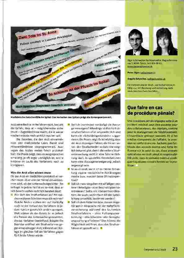 Vorschauseite 2: Was tun, wenn die Straf behörden ermitteln?