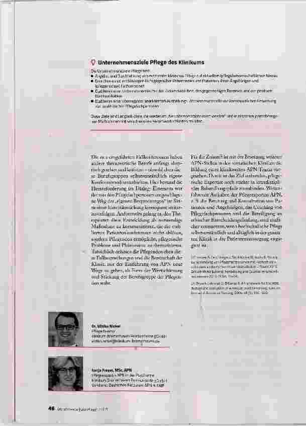 Vorschauseite 5: AKADEMIKER IN DER KLINISCHEN PFLEGE