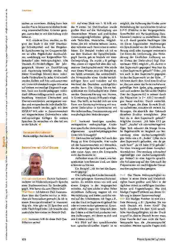 Vorschauseite 4: Interviews zum Thema Mehrsprachigkeit