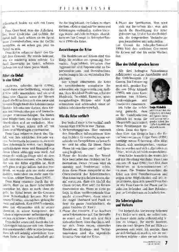Vorschauseite 2: Aus der Bahn geworfen Die Begleitung von verunfallten Patienten