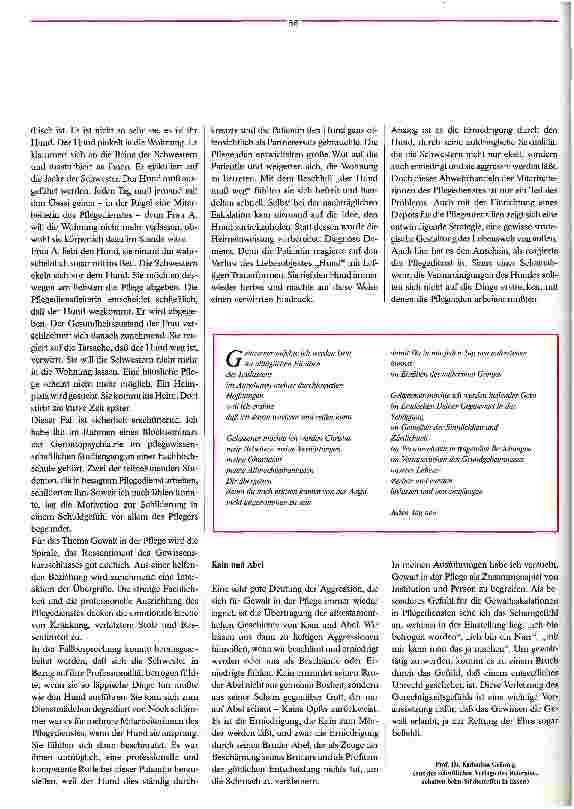 Vorschauseite 5: Wenn das Schamgefühl gewalttätig macht Menschen würdig pflegen