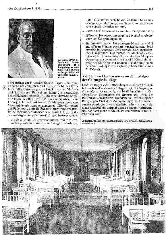 Vorschauseite 2: 100 Jahre Entwicklung in der Medizin (II)