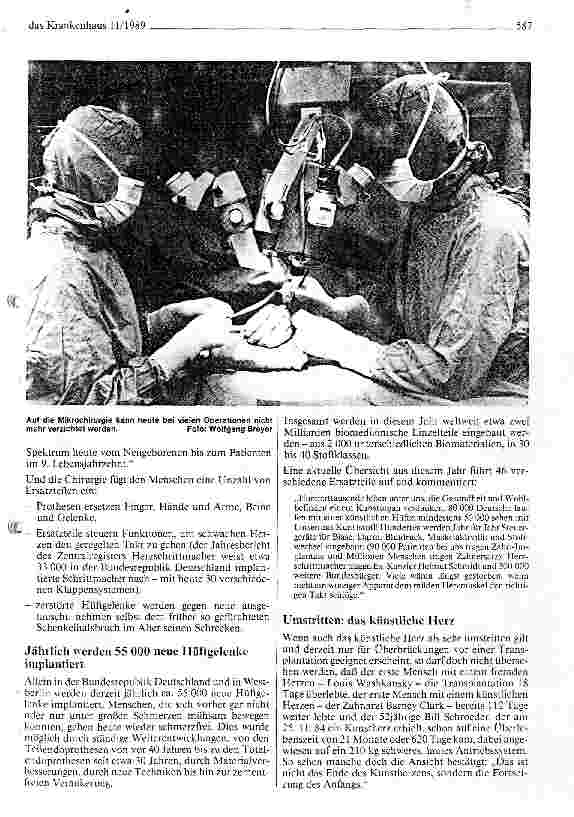 Vorschauseite 4: 100 Jahre Entwicklung in der Medizin (II)
